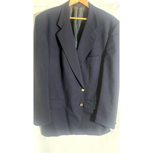 Vintage Burberry two button wool blazer navy size 46 R